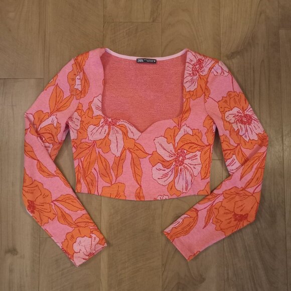 Zara Tops - Zara Floral Crop Top